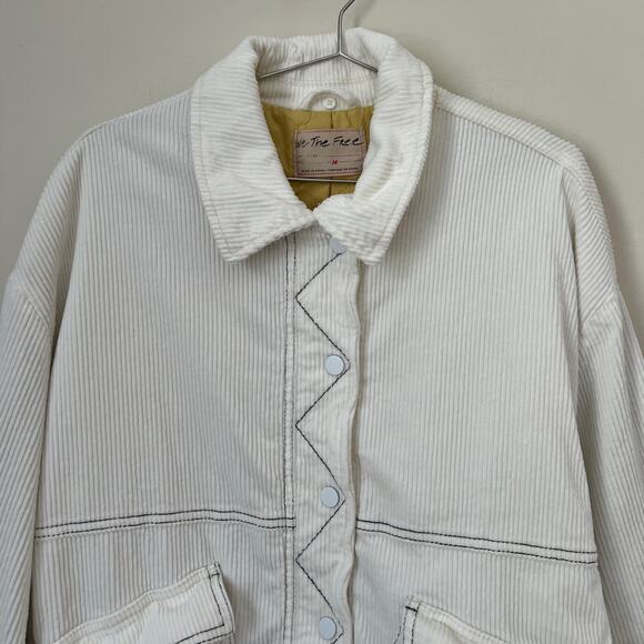 We The Free Off White Corduroy Utility Jacket Size M - Picture 4 of 13